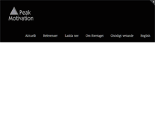 Tablet Screenshot of peakmotivation.se